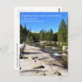 Carte Postale Tuolumne River avec Cathedral Peak, Yosemite, CA P (Devant / Derrière)