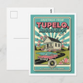 Carte Postale Tupelo, MS Voyage Rétro (Devant / Derrière)