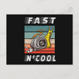 Carte Postale Turbo escargot rapide et cool rapide n cool