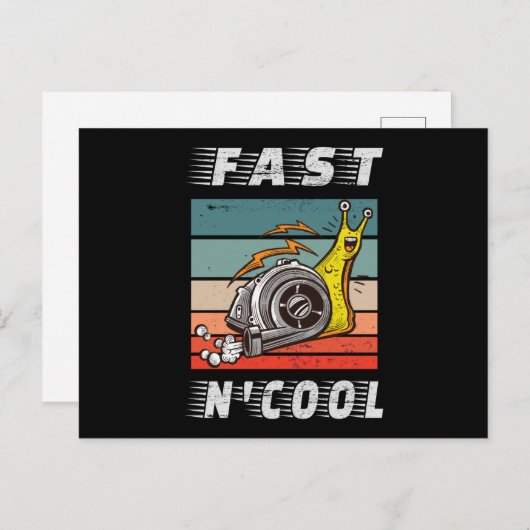 Carte Postale Turbo escargot rapide et cool rapide n cool (Devant / Derrière)
