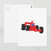 Carte Postale Turbo voiture de course (Devant / Derrière)