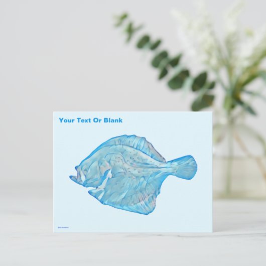 Carte Postale Turbot bleu (Debout devant)