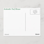 Carte Postale Turf House islandais (Dos)