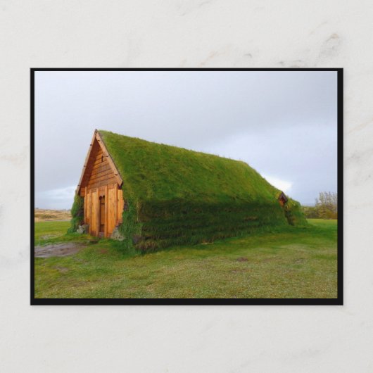 Carte Postale Turf House islandais (Devant)