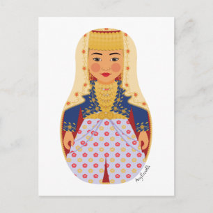 Carte postale Turk Bride Matryoshka
