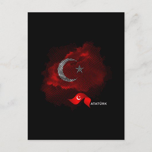 Carte Postale Turkey flag (Devant)