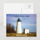 Carte postale Turkey Point Light, Maryland (Devant / Derrière)
