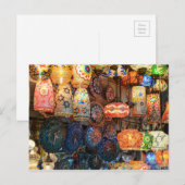 Carte Postale Turkish Glass Lamps for Sale à Istanbul Market (Devant / Derrière)