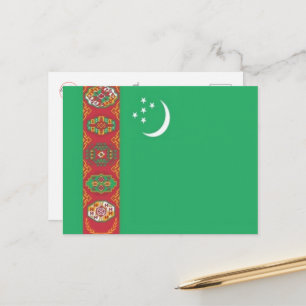 Carte Postale Turkménistan - Drapeau -