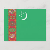 Carte Postale Turkménistan - Drapeau - (Devant)
