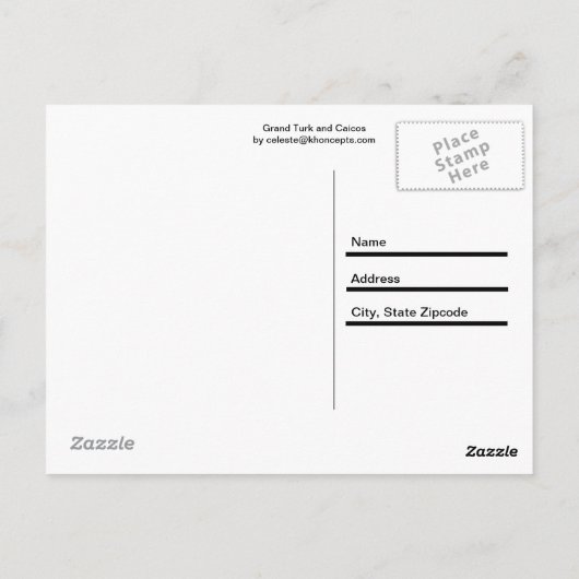 Carte Postale Turks and Caicos (Dos)