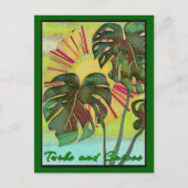 Carte Postale Turks and Caicos Tropical Paradise Art (Devant)