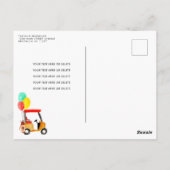 Carte Postale Turning FORE Golf Boy Golf Par tee 4e anniversaire (Dos)