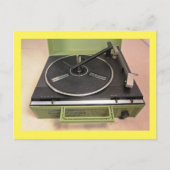 Carte Postale Turntable Record Player Retro Tech (Devant)