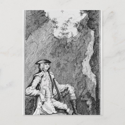 Carte Postale Turpin comme il s'est caché dans une grotte (Devant)