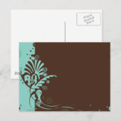 Carte Postale Turqouise Swirl (Devant / Derrière)