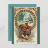 Carte postale turque de Thanksgiving vintage (Devant / Derrière)