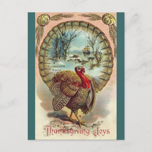Carte postale turque de Thanksgiving vintage (Devant)