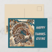 Carte postale turque Thankesgiving moderne (Devant / Derrière)