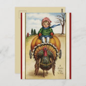 Carte Postale Turquie attraper l'enfant sur le panier Citrouille (Devant / Derrière)