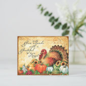 Carte Postale Turquie aux fruits d'automne, action de grâces vin (Debout devant)