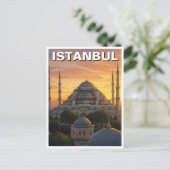 Carte Postale Turquie Istanbul Mosquée Bleue (Debout devant)