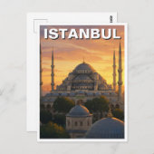 Carte Postale Turquie Istanbul Mosquée Bleue (Devant / Derrière)