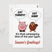 Carte postale Turquie & jambon (Devant / Derrière)