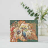 Carte Postale Turquie Raisins de moulin à vent feuille d'automne (Debout devant)