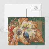 Carte Postale Turquie Raisins de moulin à vent feuille d'automne (Devant / Derrière)