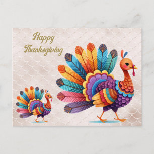 Carte postale Turquie Thanksgiving Bright Feathers