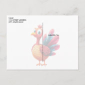 Carte postale Turquie Thanksgiving mignonne (Dos)