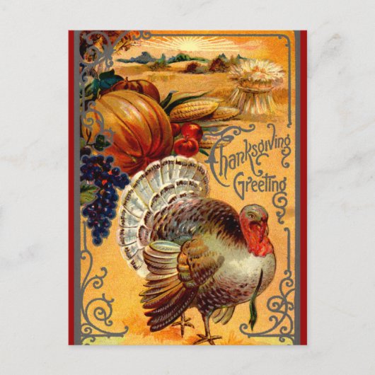 Carte postale Turquie Thanksgiving vintage Salutat (Devant)