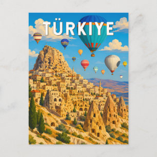 Carte Postale Turquie Turquie Illustration Voyage Art Vintage