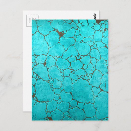 Carte Postale turquoise (Devant / Derrière)