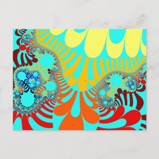 Carte Postale Turquoise arc-en-ciel (Devant)