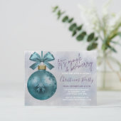 Carte Postale Turquoise Bauble Purple Parties scintillant Script (Debout devant)