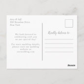 Carte Postale Turquoise Bleu et Argent Agate Marbre Enregistrer  (Dos)