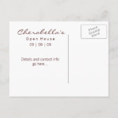 Carte postale Turquoise Blue Green Floral Invitati (Dos)