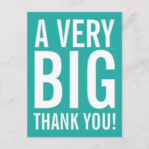 Carte Postale Turquoise blue wedding thank you postcards