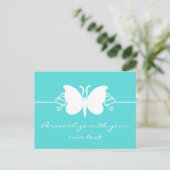 Carte postale Turquoise Butterfly Spirls (Debout devant)