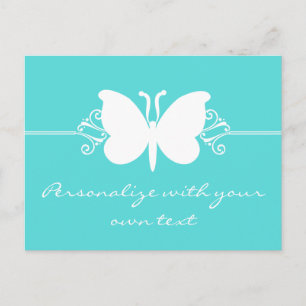 Carte postale Turquoise Butterfly Spirls