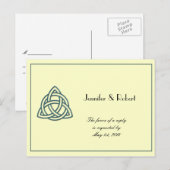 Carte postale turquoise Celtic Knot RSVP (Devant / Derrière)