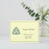 Carte postale turquoise Celtic Knot RSVP (Debout devant)