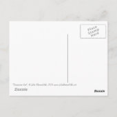 Carte Postale Turquoise Chat Pastel Peinture Animaux Portrait (Dos)