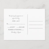 Carte postale turquoise Chrysanthemum RSVP (Dos)