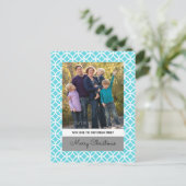 Carte postale Turquoise Classy Diamond Holiday Pho (Debout devant)