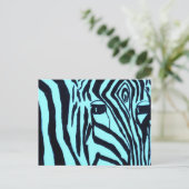 Carte postale turquoise de Zebre (Debout devant)