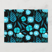 Carte Postale Turquoise en fleurs (Devant)