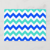 Carte Postale Turquoise et bleu Zigzag (Devant)